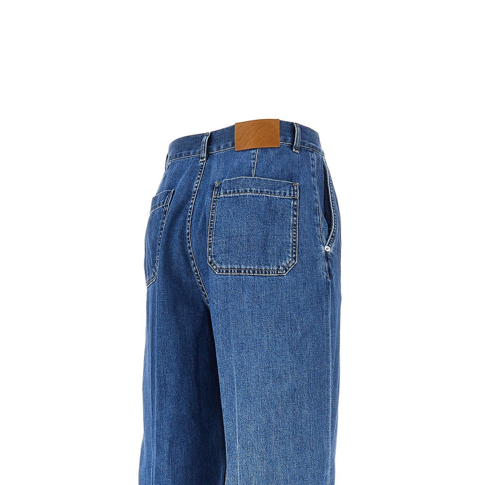 BOTTEGA VENETA Atlantic Blue wash wide leg jeans