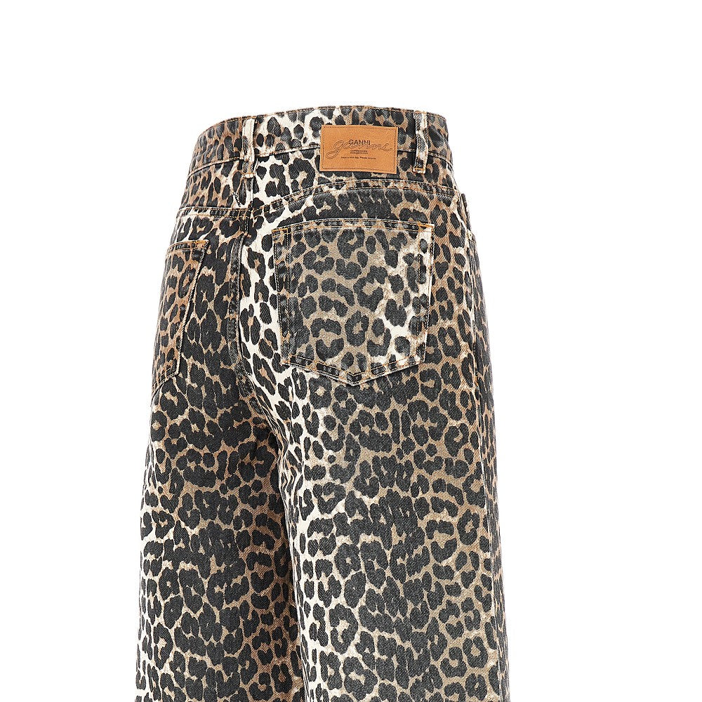 Ganni Leopard-print 'Lari' jeans
