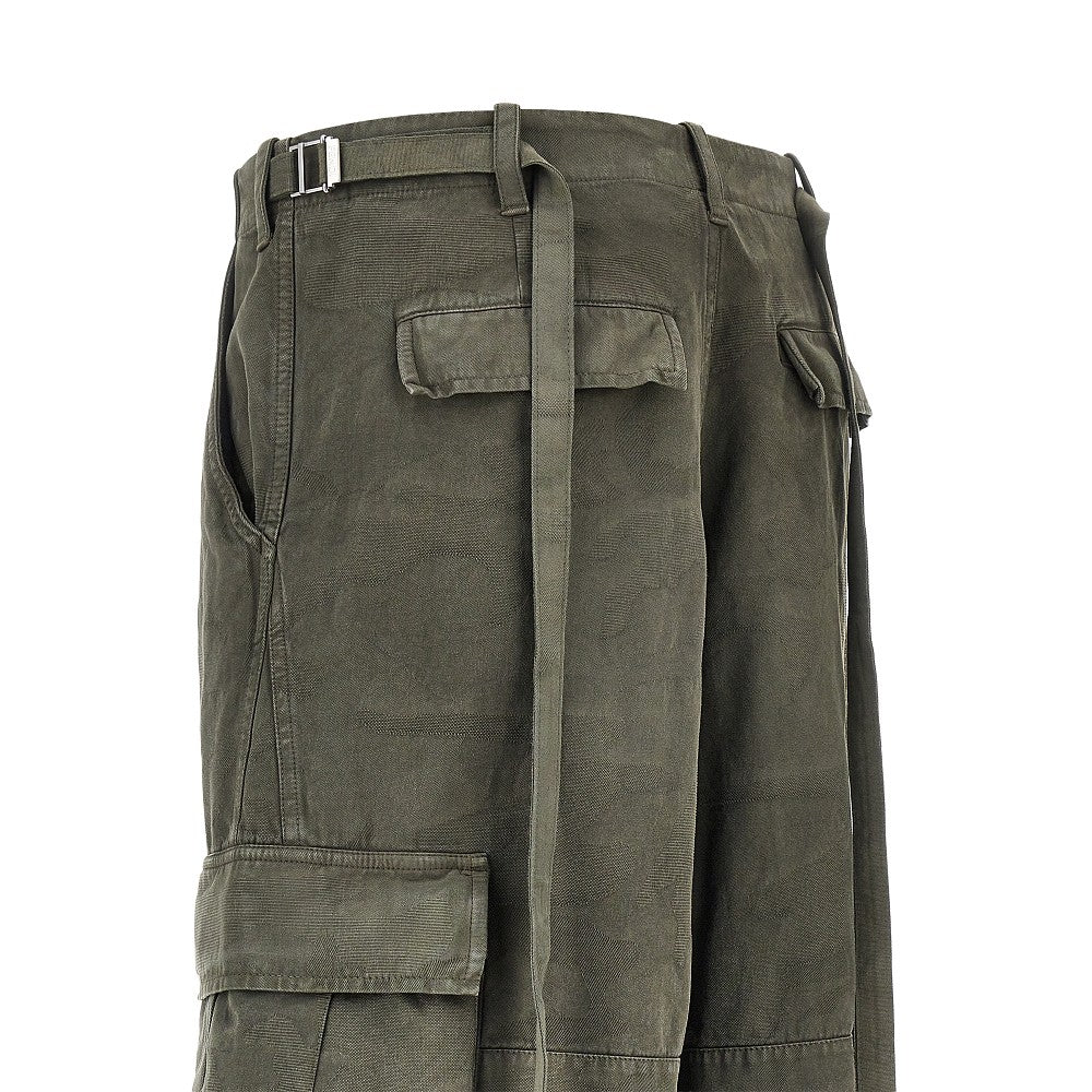 FENDI Cotton bermuda shorts with jacquard motif