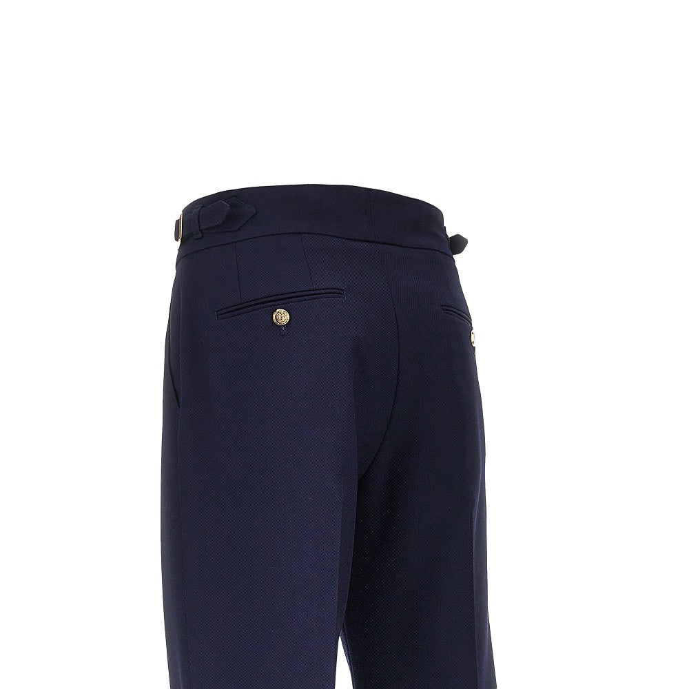 DOLCE&GABBANA Wool pants with waist straps