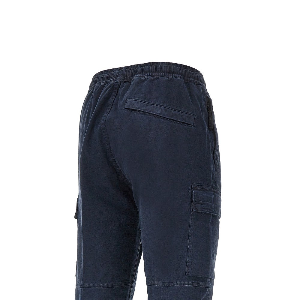 STONE ISLAND Cotton cargo pants with logo Badge