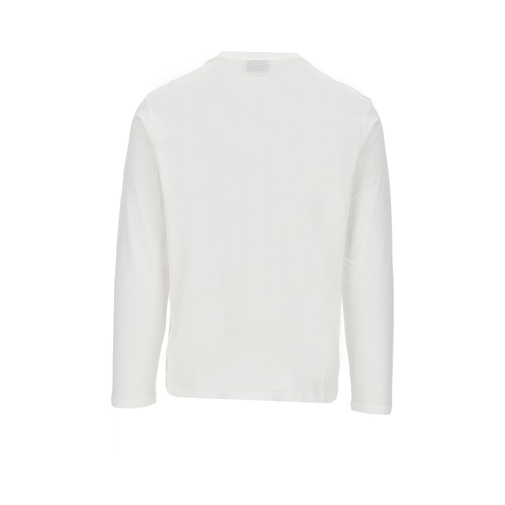 EMPORIO ARMANI Lyocell and cotton blend T-shirt with logo