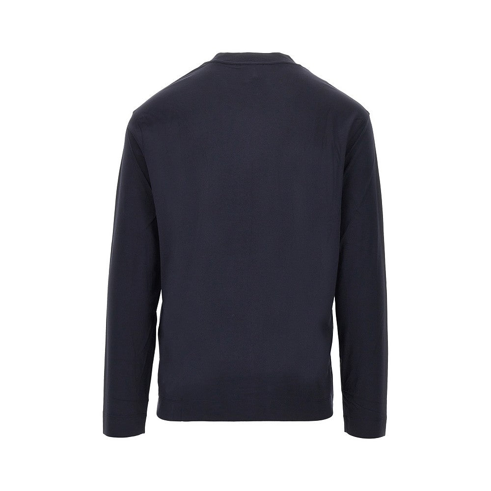 EMPORIO ARMANI Stretch jersey T-shirt with logo embroidery
