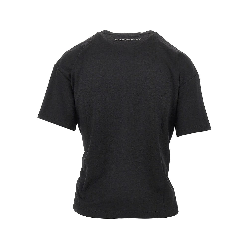 Emporio Armani Embroidered interlock jersey T-shirt