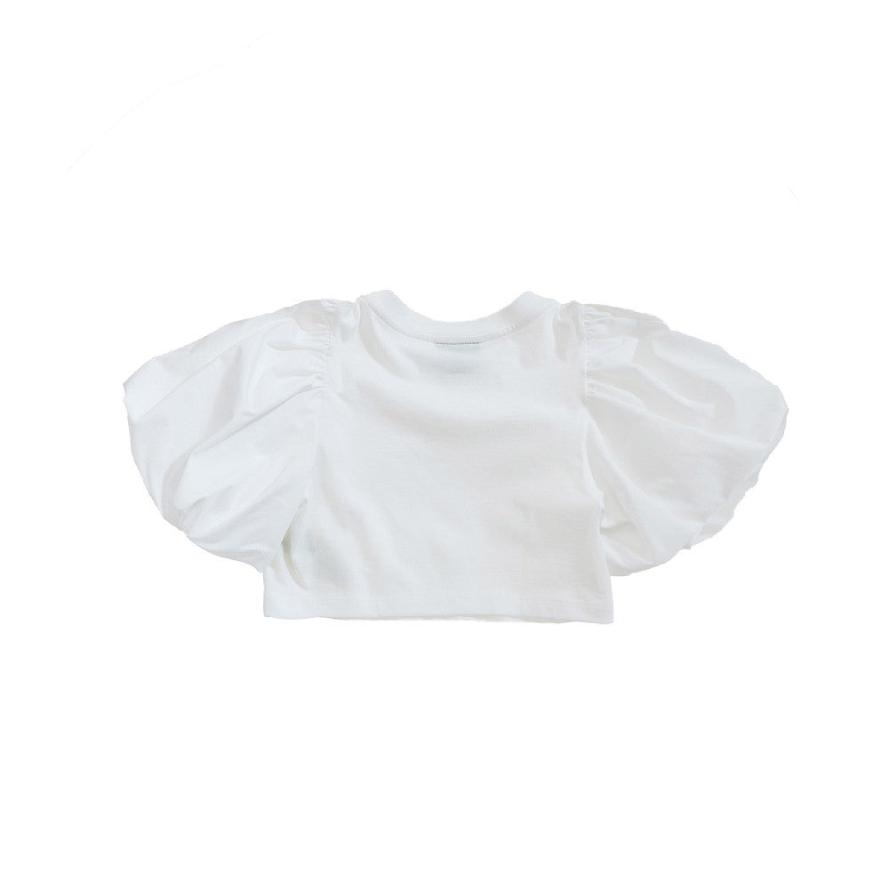 FENDI Cropped T-shirt with balloon sleeves
