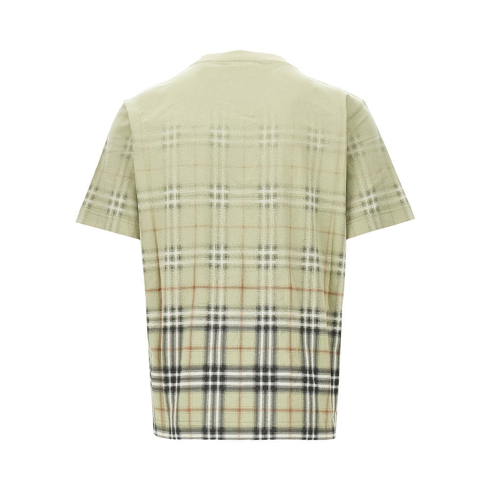 BURBERRY Cotton T-shirt with faded Check motif