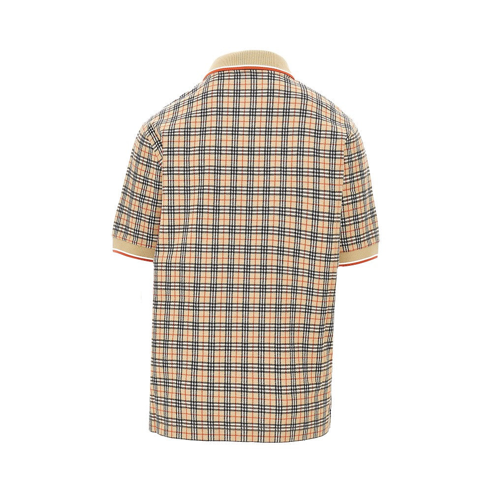 BURBERRY Check jersey polo shirt