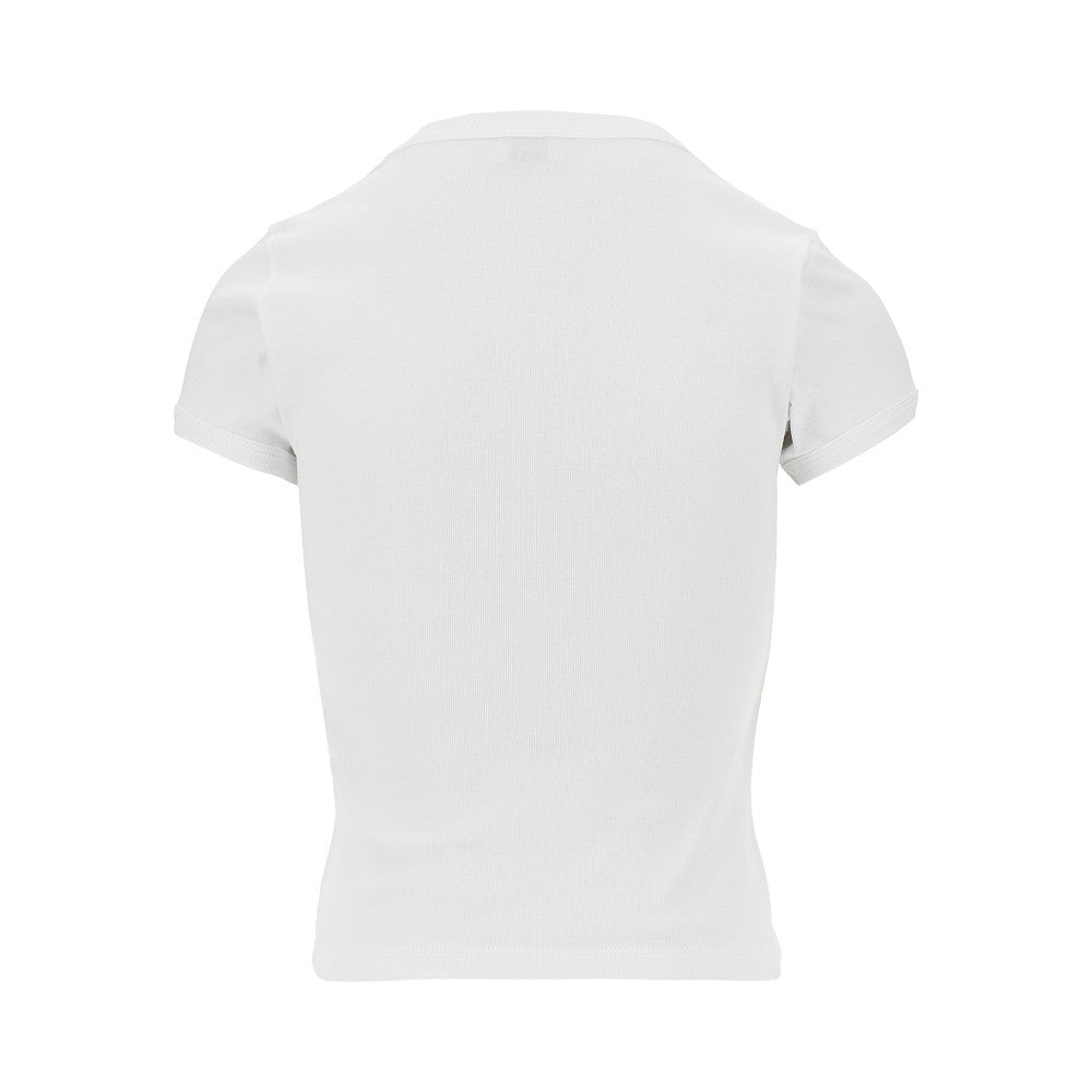 SAINT LAURENT Cassandre embroidery jersey T-shirt