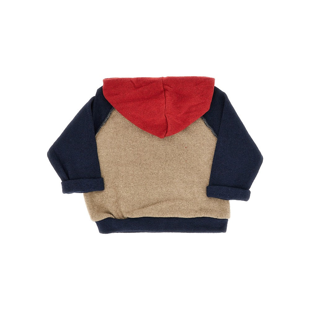 1 + in the Family Color block cotton-blend hoodie