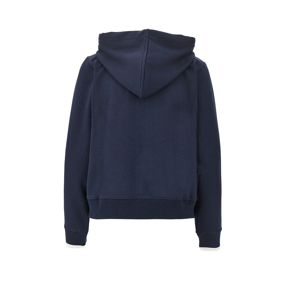 Ea Bodywear Logo embroidery full-zip hoodie