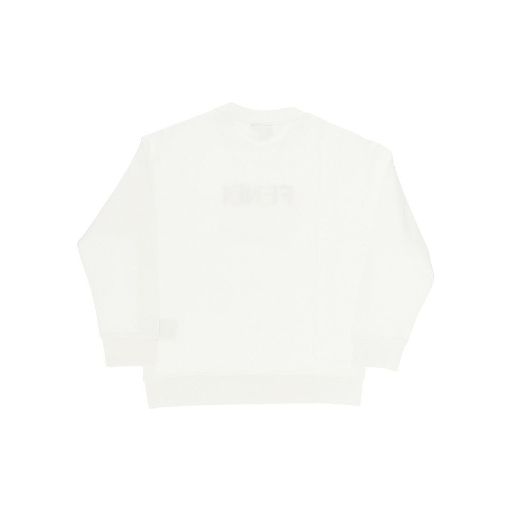 FENDI Multicoloured logo embroidery sweatshirt