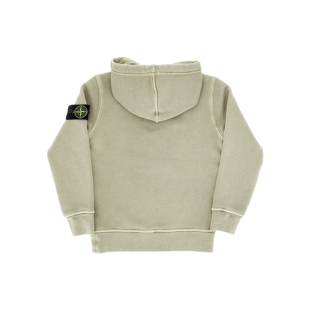 STONE ISLAND Cotton hoodie with Logo Badge