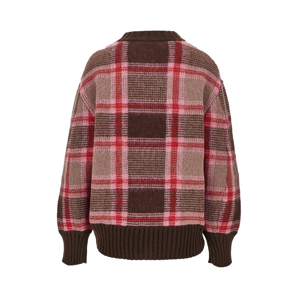 THE ATTICO Knitted sweater with logo embroidery