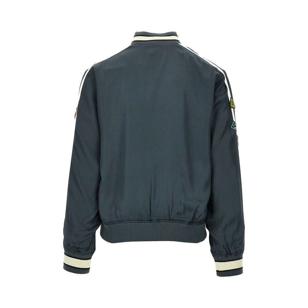 DIESEL Satin track jacket with patches