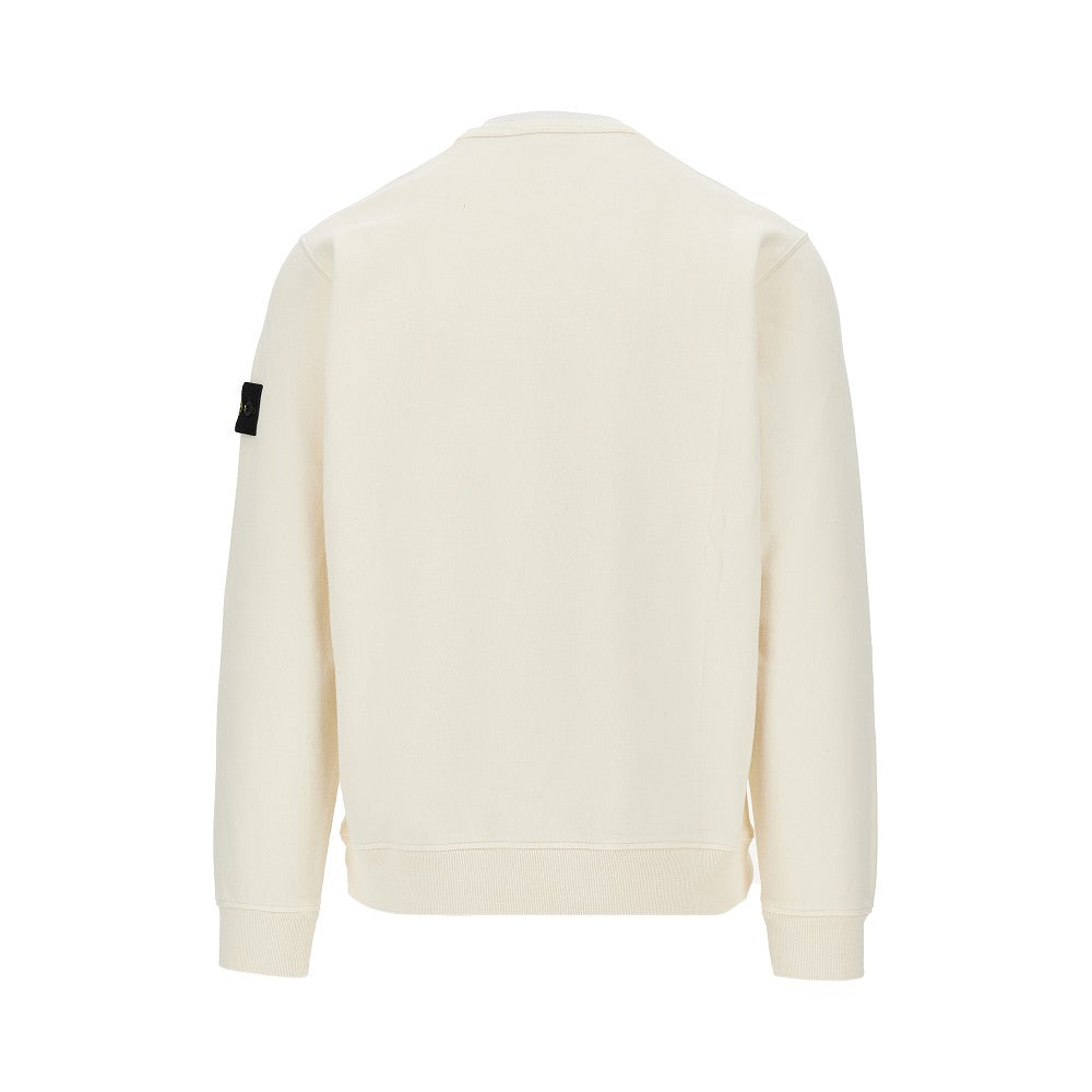 STONE ISLAND Crewneck cotton sweatshirt with Logo Badge