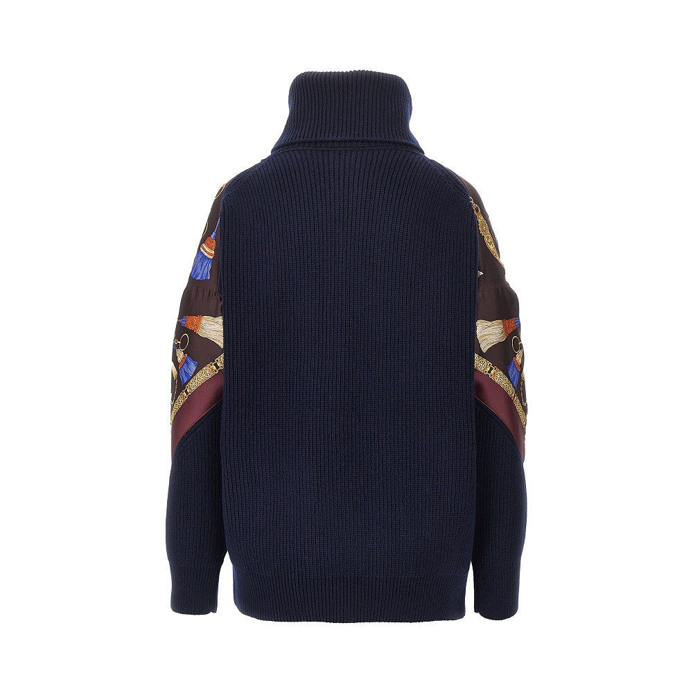 Etro Wool and cashmere sweater with silk insert