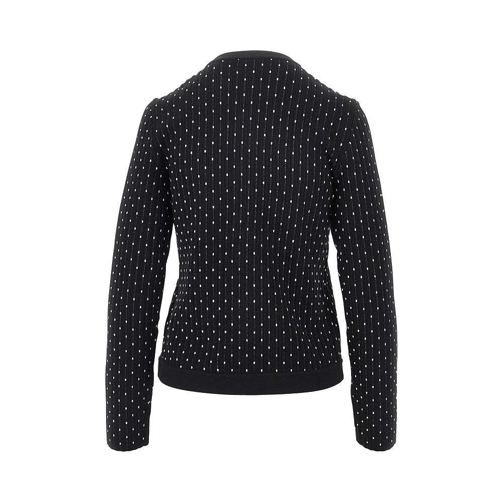 EMPORIO ARMANI Ottoman knit crewneck cardigan