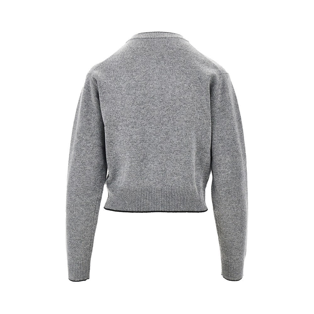 Chloé Logo embroidery wool and cashmere cardigan