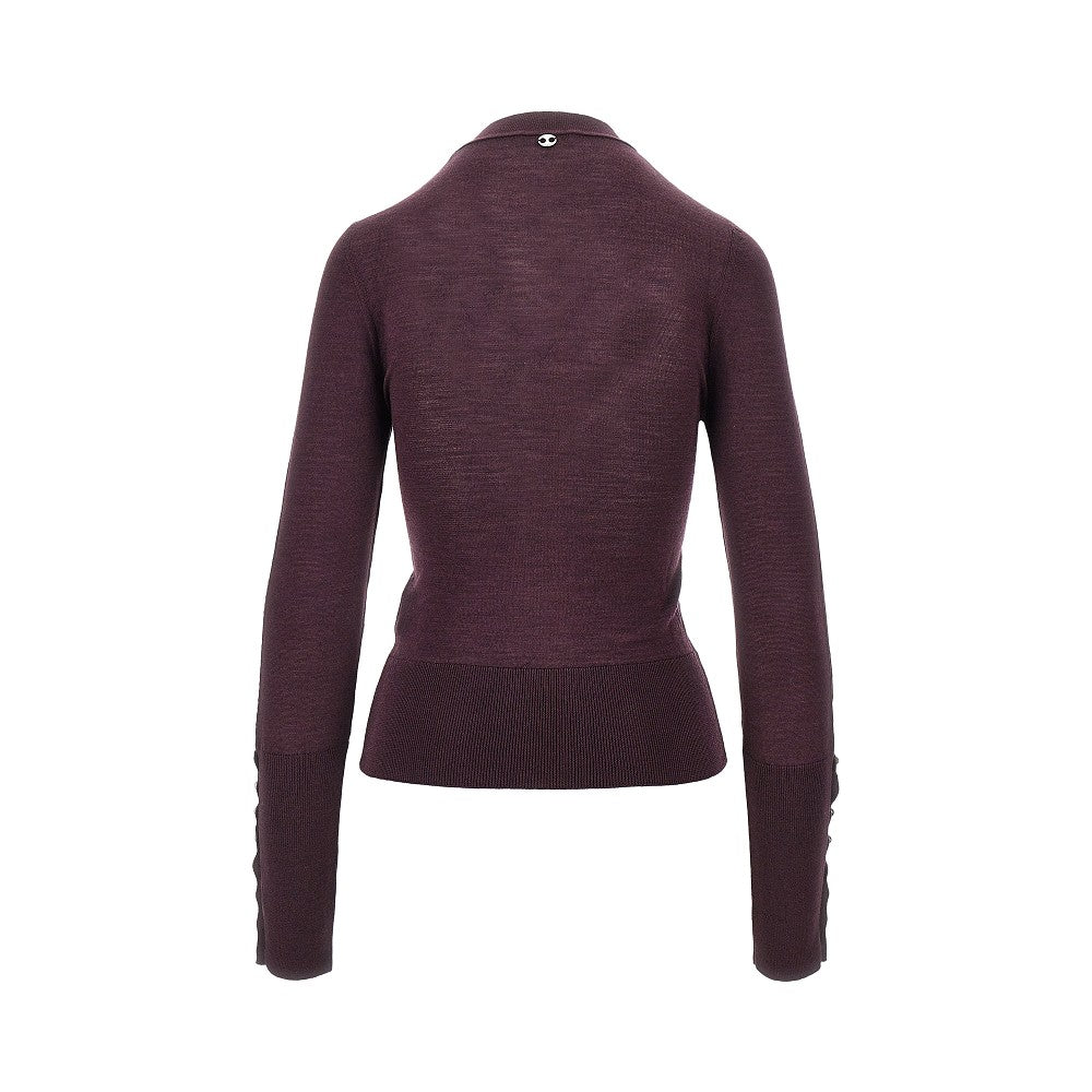 RABANNE Silk and merino wool-blend sweater