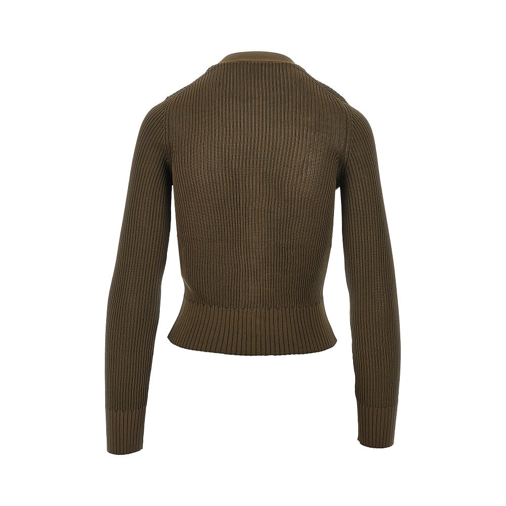 Saint Laurent Ribbed viscose cardigan
