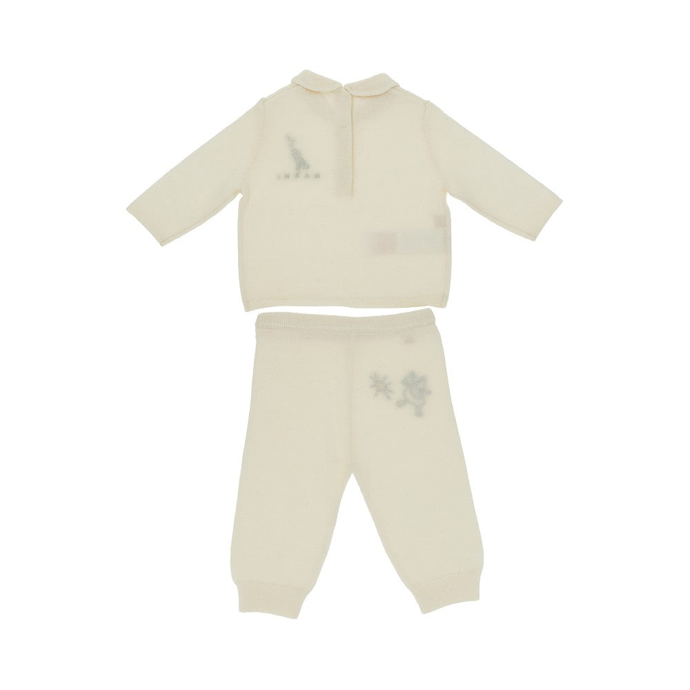 MARNI Embroidered wool-blend two-piece set