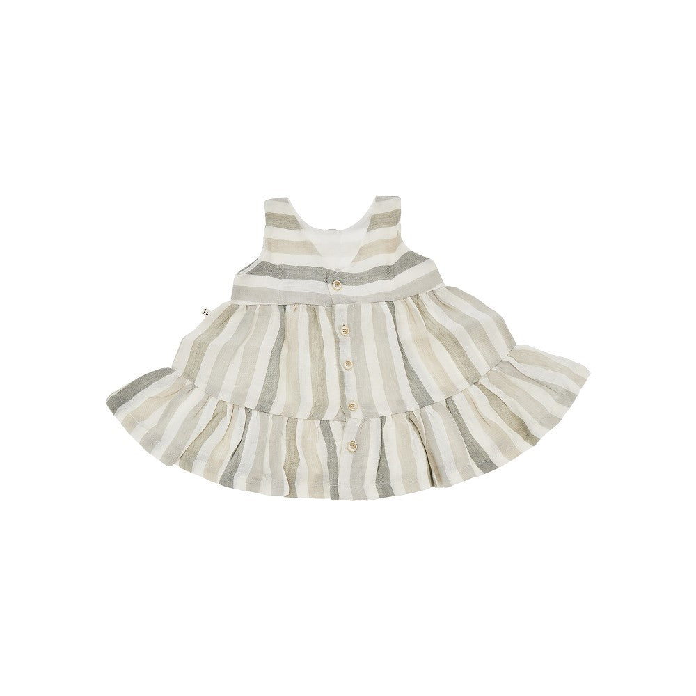 1 + in the Family Striped linen baby dress
