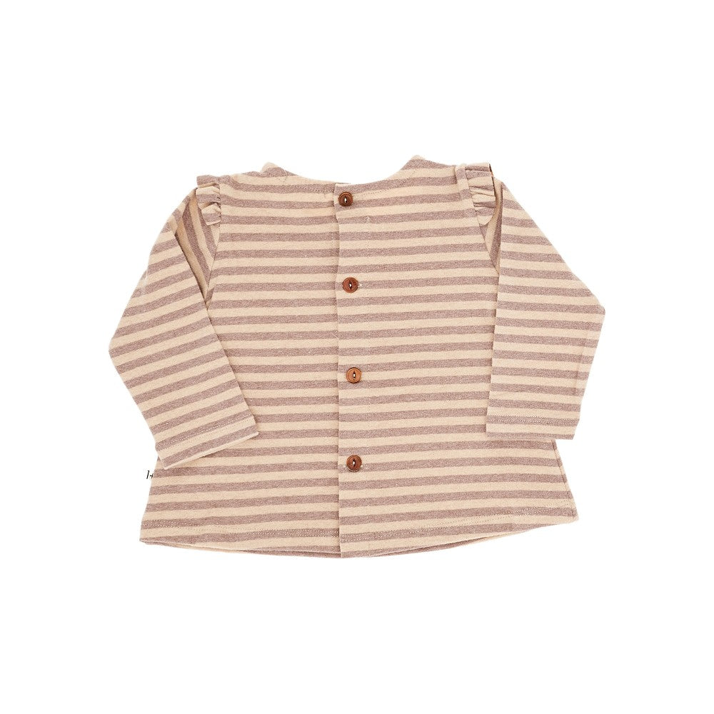 1 + in the Family Coton-blend T-shirt with striped motif