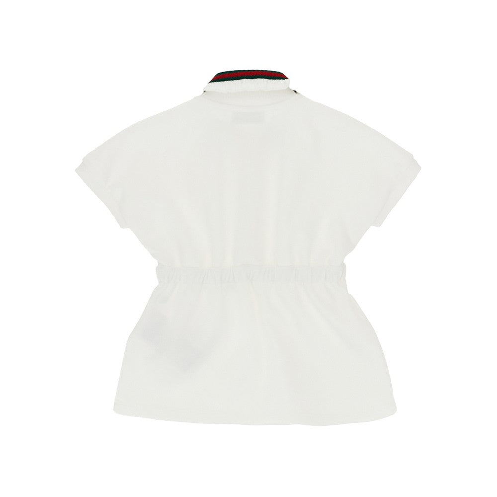 GUCCI Piquet mini dress with Web Ribbon