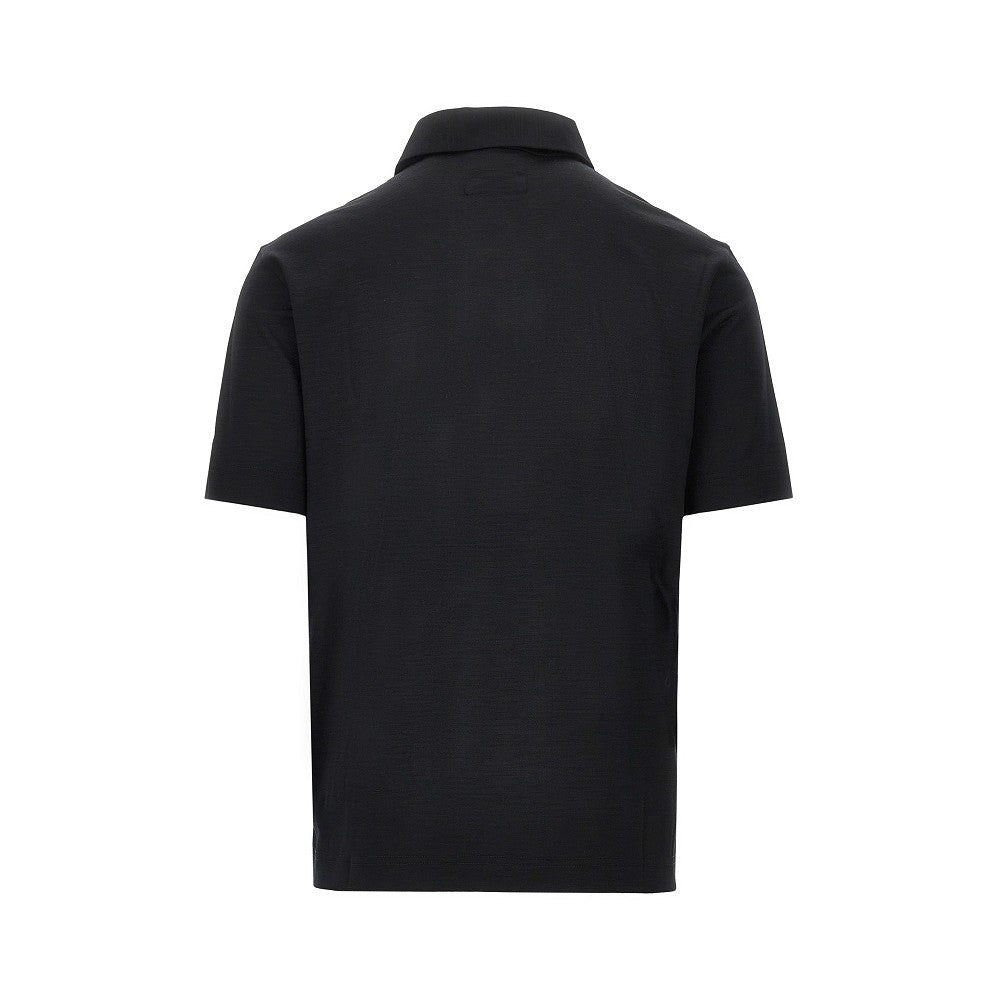 EMPORIO ARMANI Wool jersey polo shirt