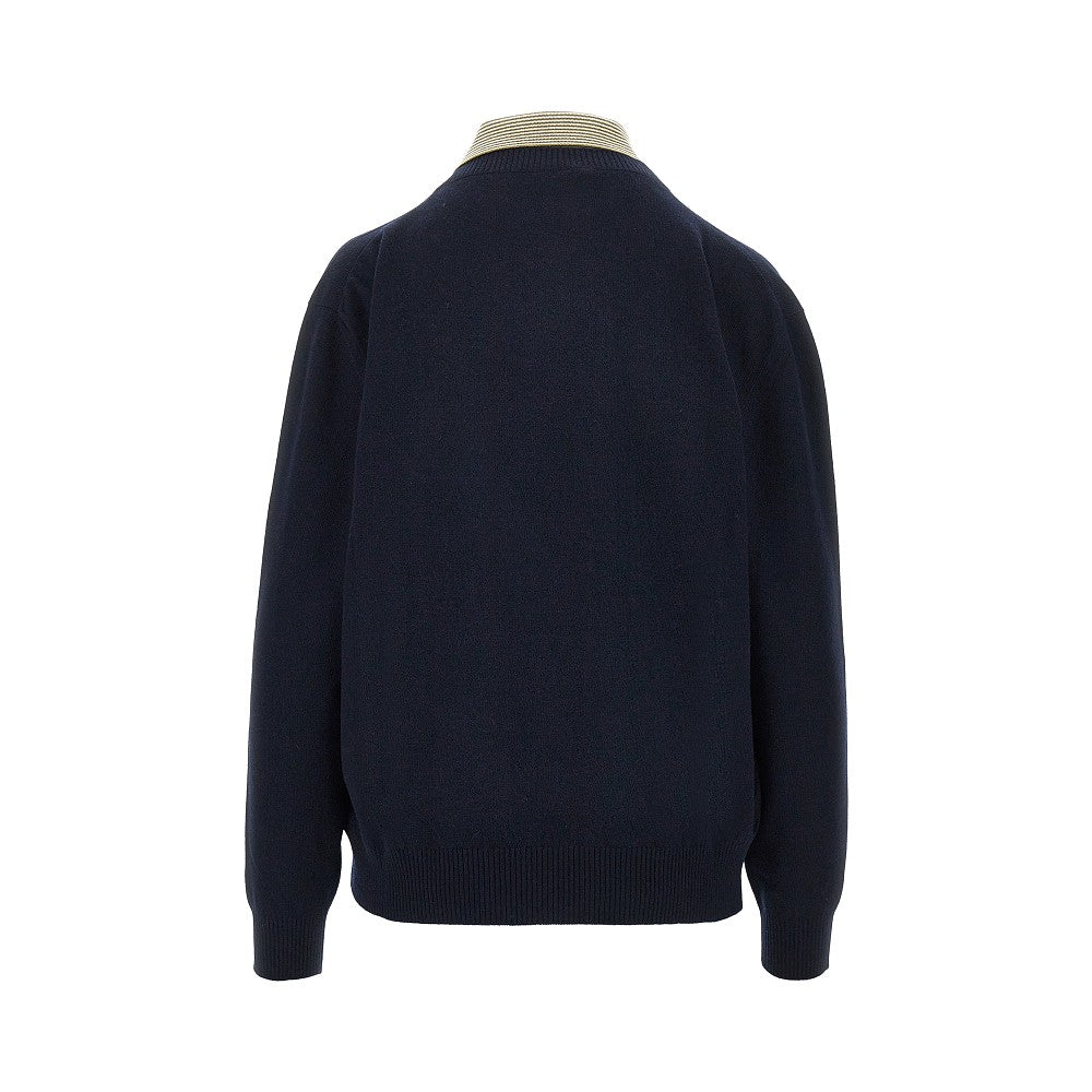 MIU MIU Layering effect wool and cashmere sweater