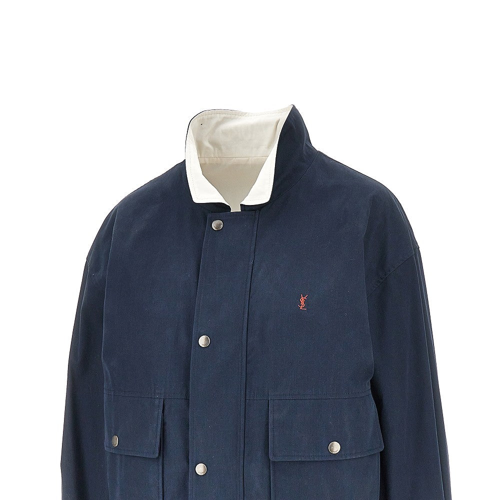 Saint Laurent 'Cassandre' reversible cotton jacket