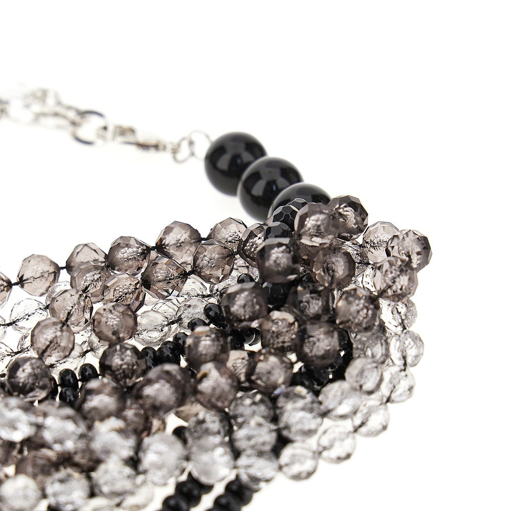 EMPORIO ARMANI Faceted beads multi-strand necklace