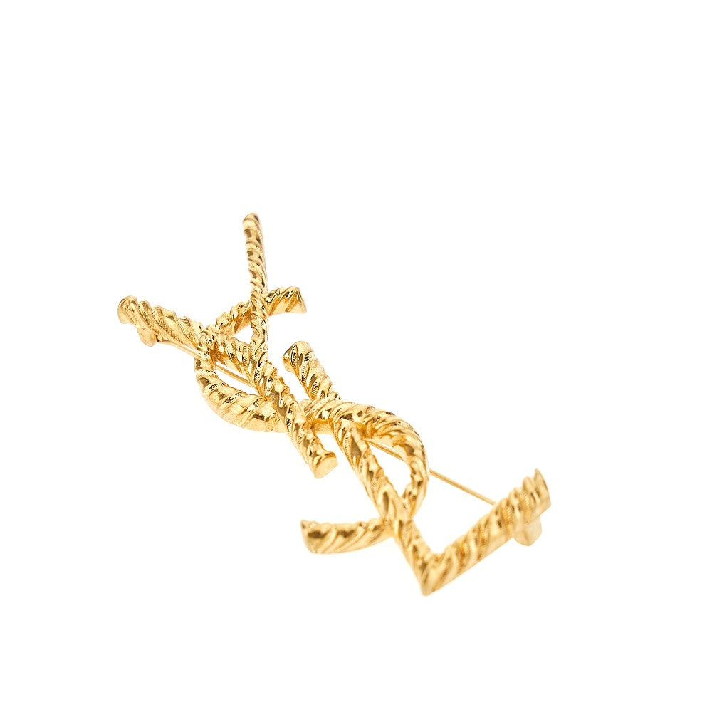Saint Laurent 'Cassandre' striped brooch