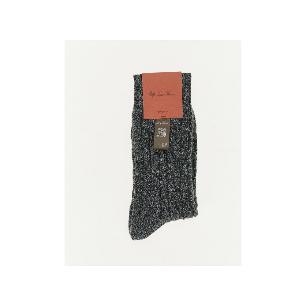 LORO PIANA Cashmere blend knitted socks