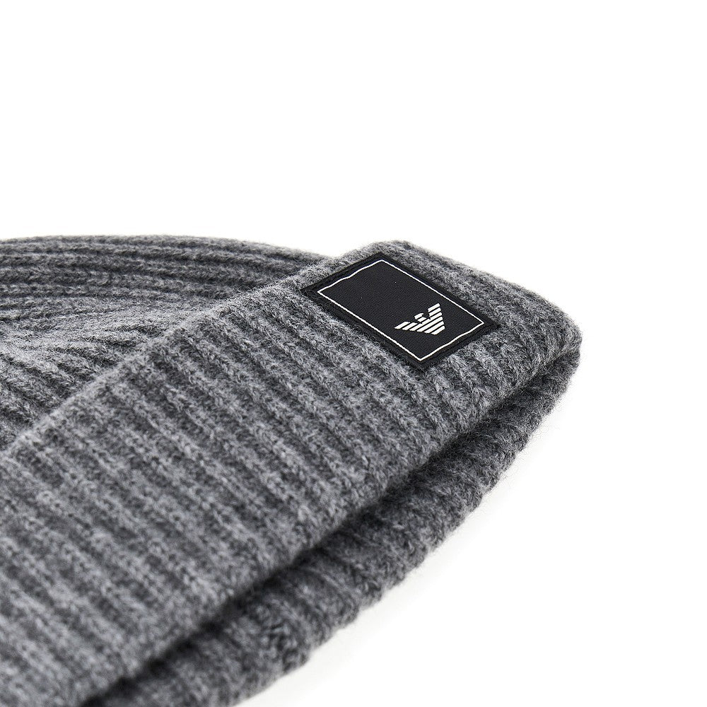 EMPORIO ARMANI Wool and cashmere beanie hat