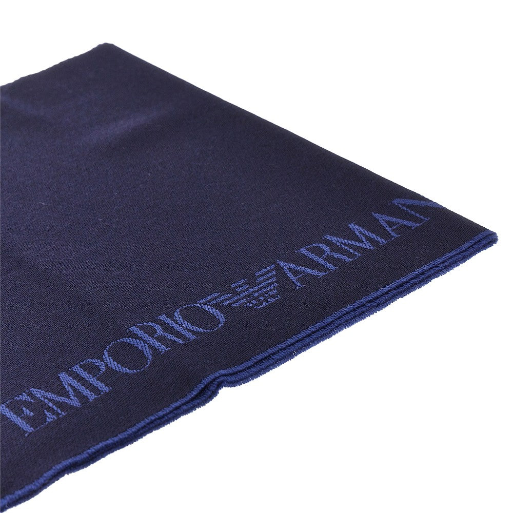 EMPORIO ARMANI Jacquard logo wool scarf