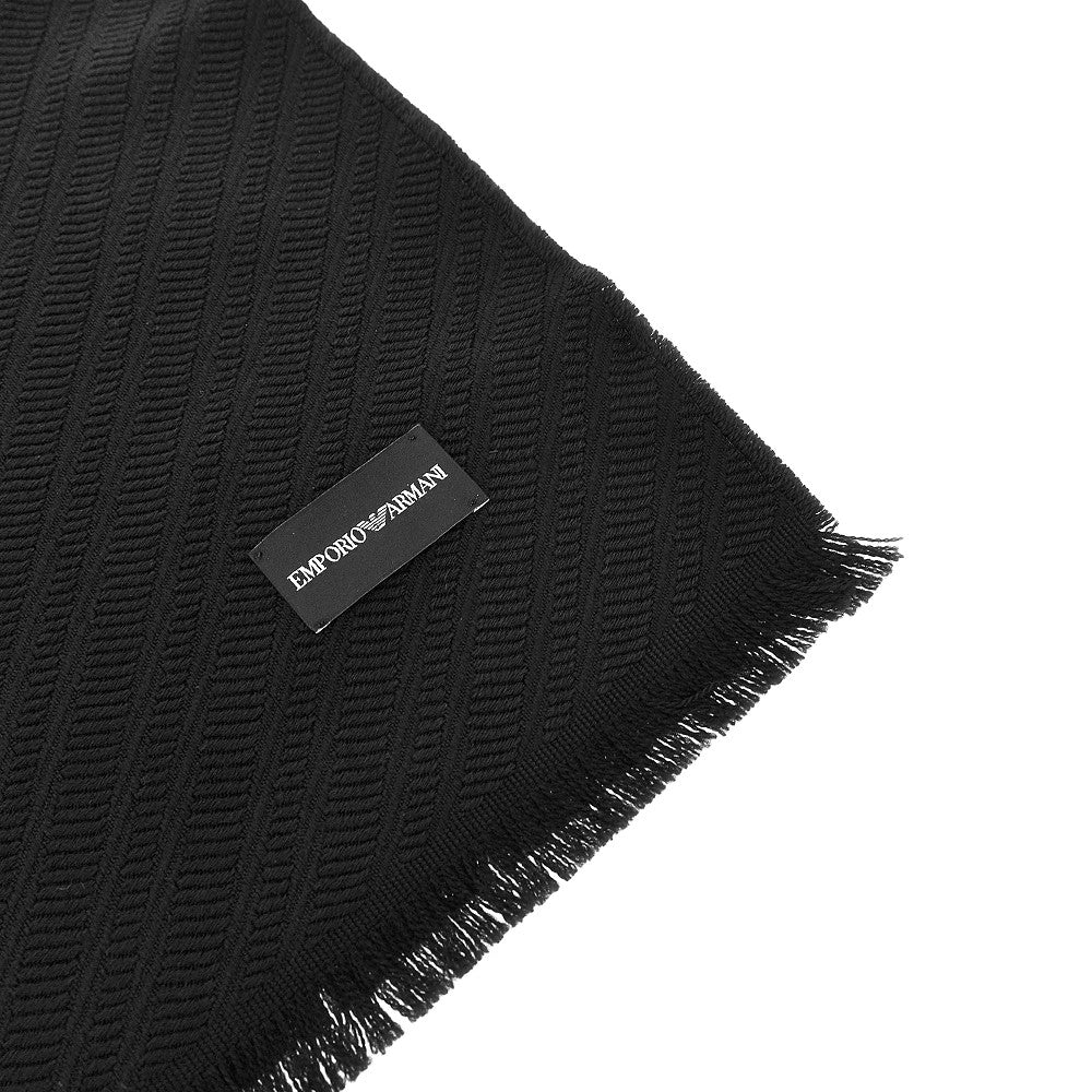EMPORIO ARMANI Jacquard wool scarf