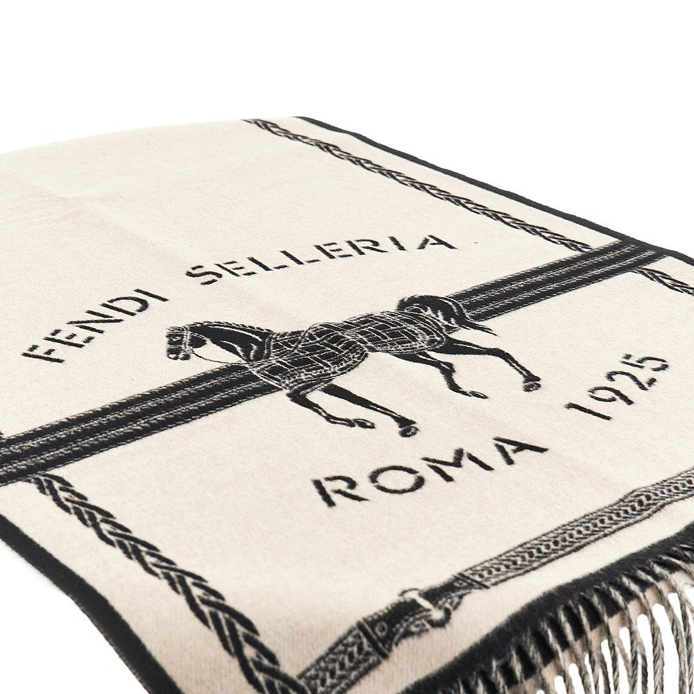 Fendi 'Selleria' wool and cashmere scarf