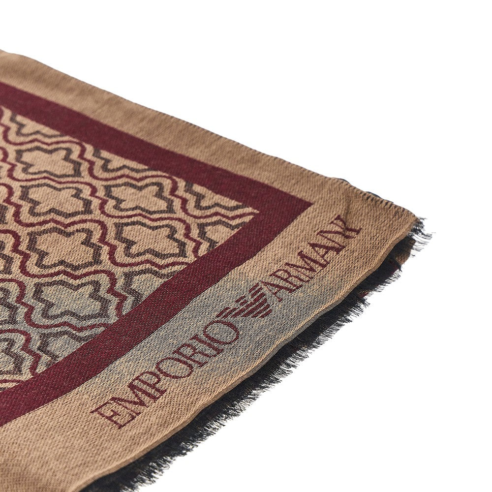 EMPORIO ARMANI Viscose and modal scarf with jacquard motif