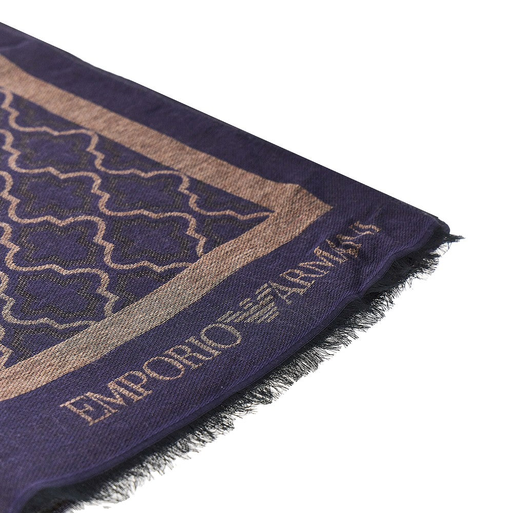EMPORIO ARMANI Viscose and modal scarf with jacquard motif