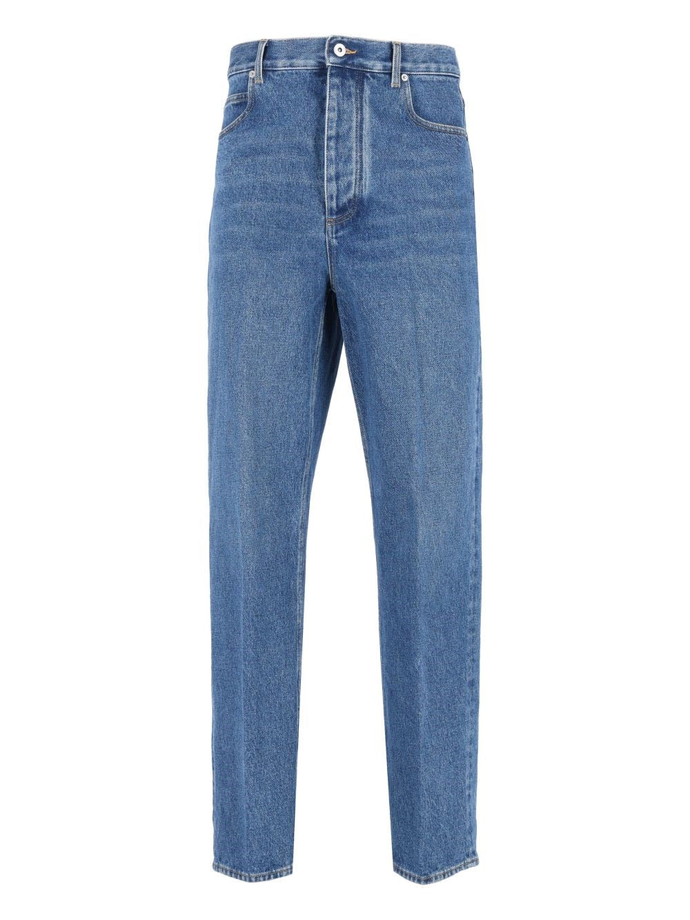 Bottega Veneta Wide Leg Jeans In Medium Indigo - Blue