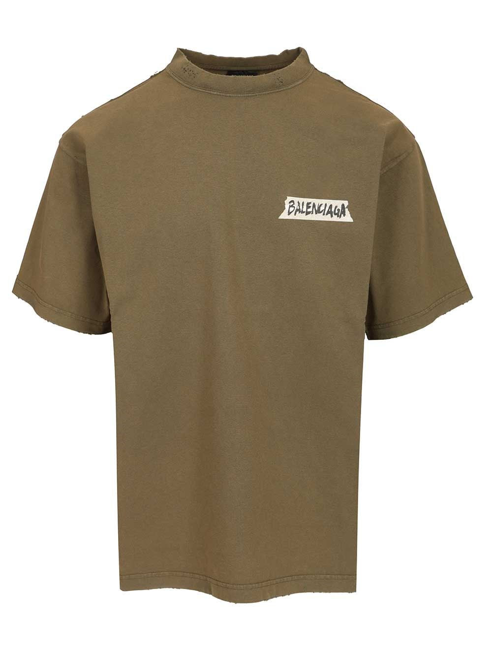 Balenciaga 'Masking Tape' T-Shirt - Green