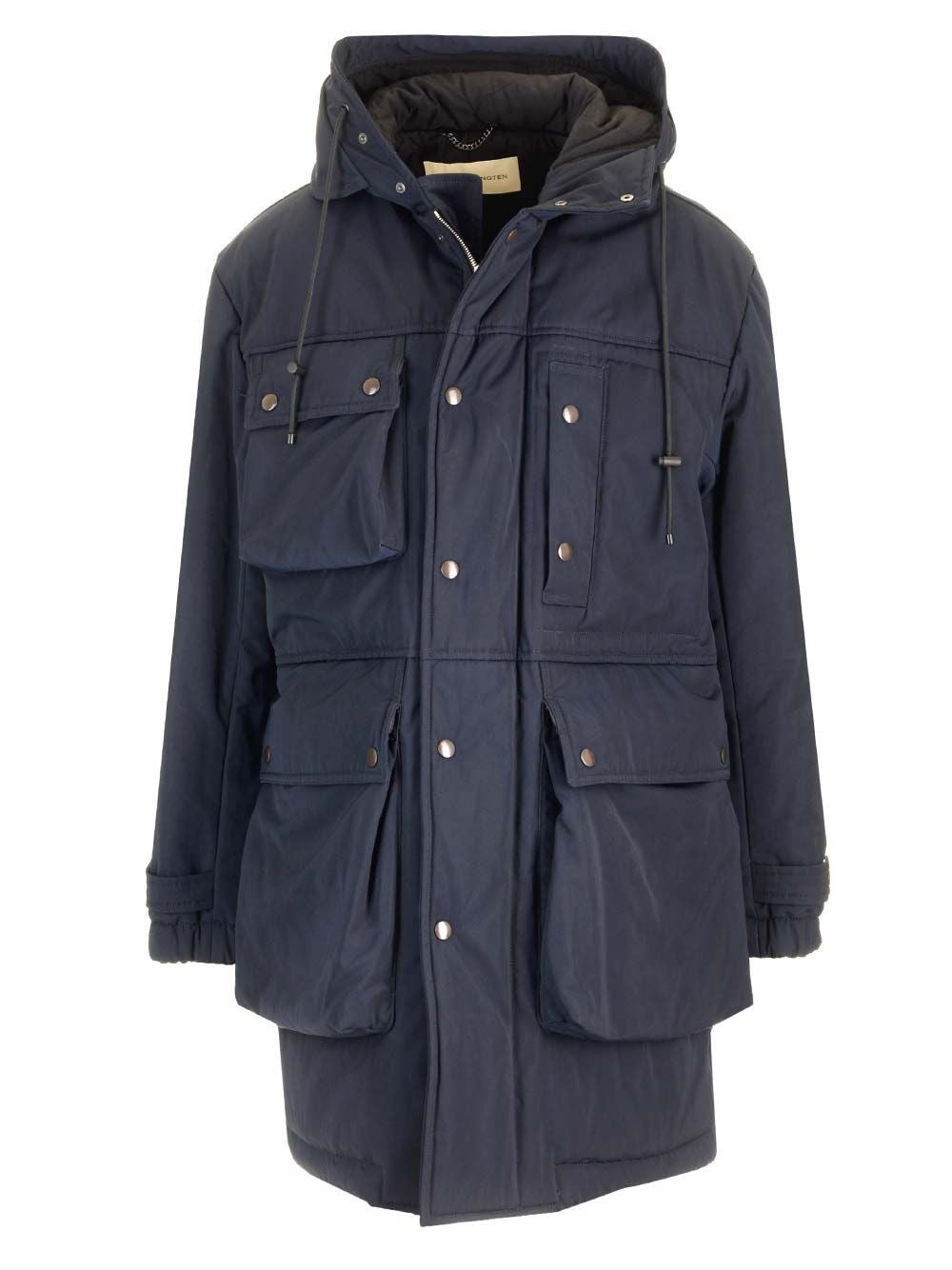 Dries Van Noten "Roos" Parka Coat - Blue