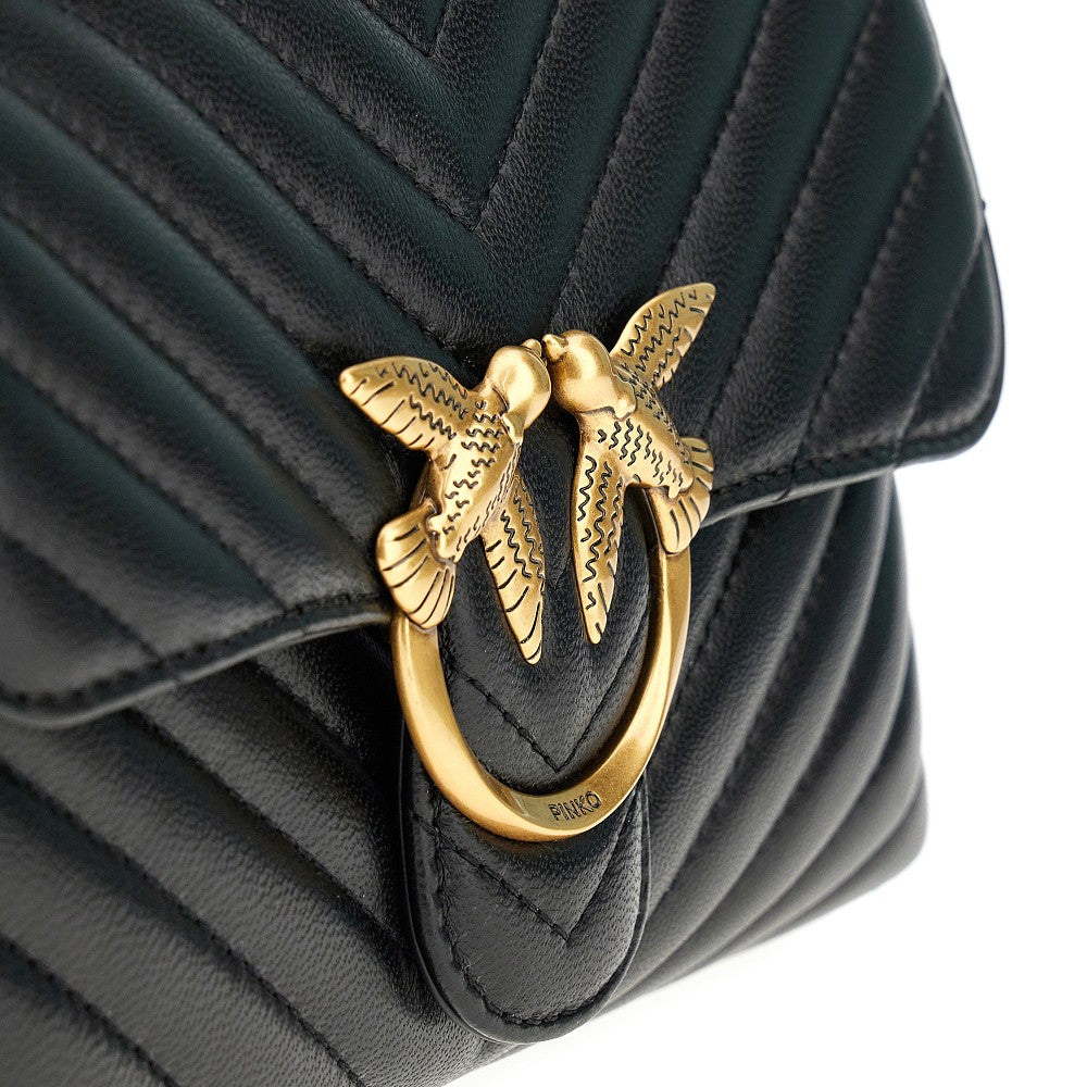 PINKO Chevron nappa leather mini Love Lady Puff bag