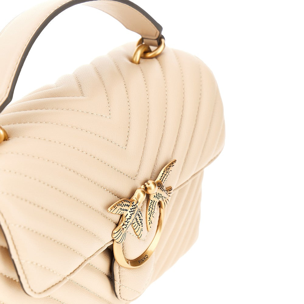 PINKO Chevron nappa leather mini Love Lady Puff bag