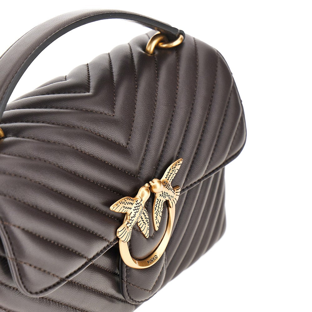 PINKO Chevron nappa leather mini Love Lady Puff bag