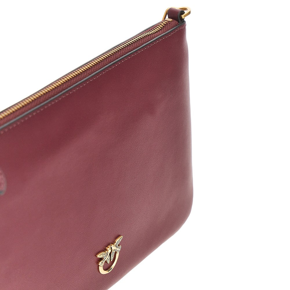 PINKO Flat Classic leather pouch