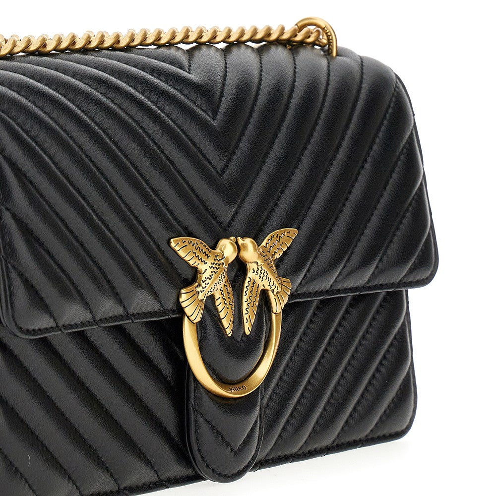 PINKO Chevron leather 'Love One Classic' bag