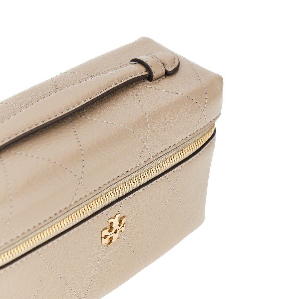 TORY BURCH Quilted leather 'Charlie' beauty case bag