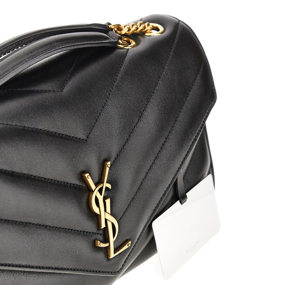 SAINT LAURENT Quilted nappa leather medium 'Loulou' bag